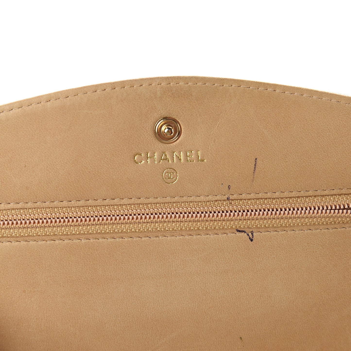 Caviar Timeless CC Wallet on Chain WOC Beige