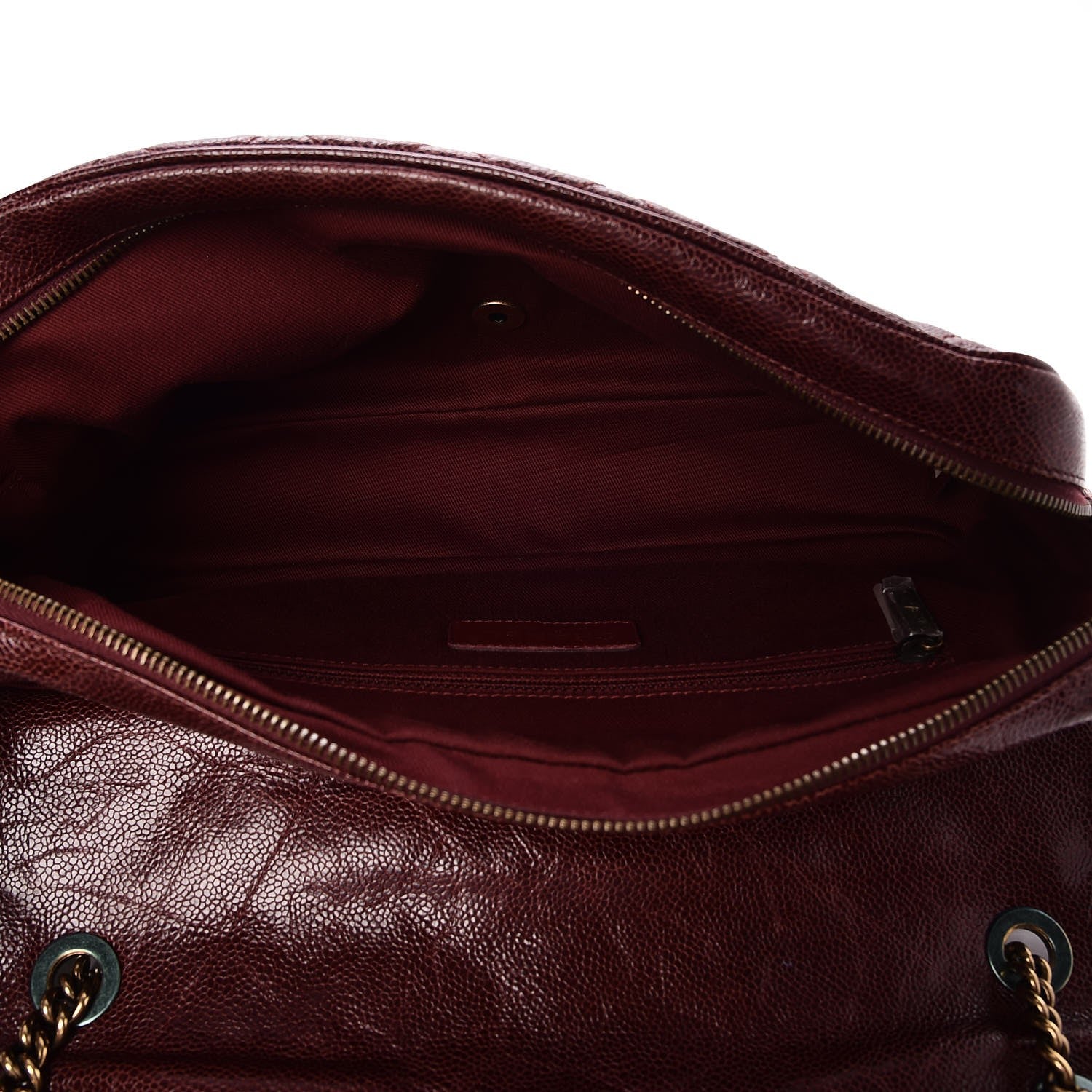 Chanel Crumpled Grained Calfskin Quilted Large Shiva Flap Bordeaux 5 of 11