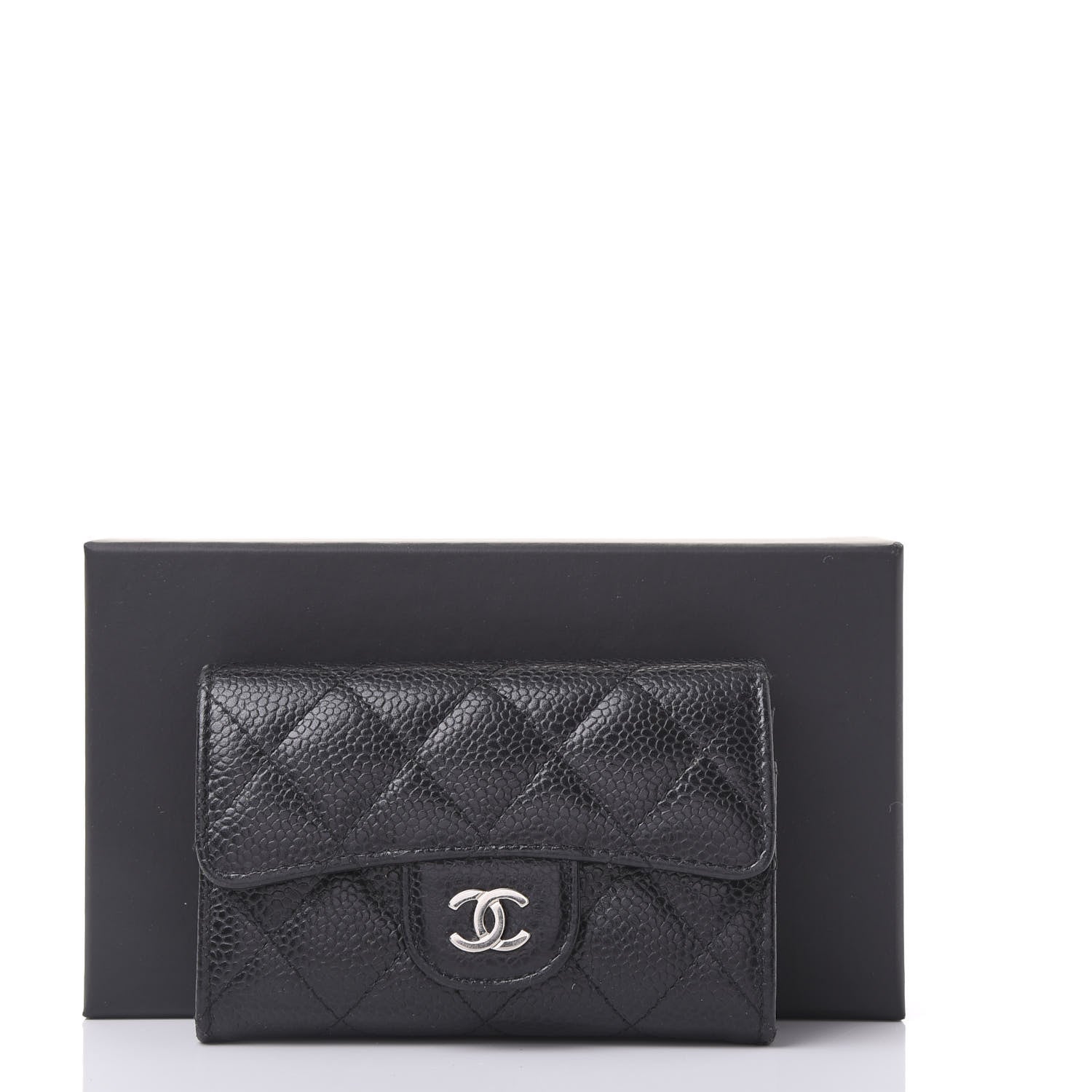 Chanel Caviar Quilted Flap Card Holder Black 10 of 10
