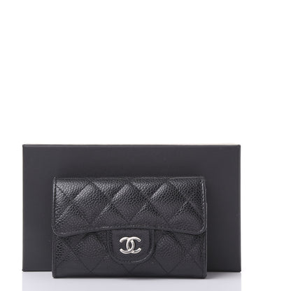 Chanel Caviar Quilted Flap Card Holder Black 10 of 10