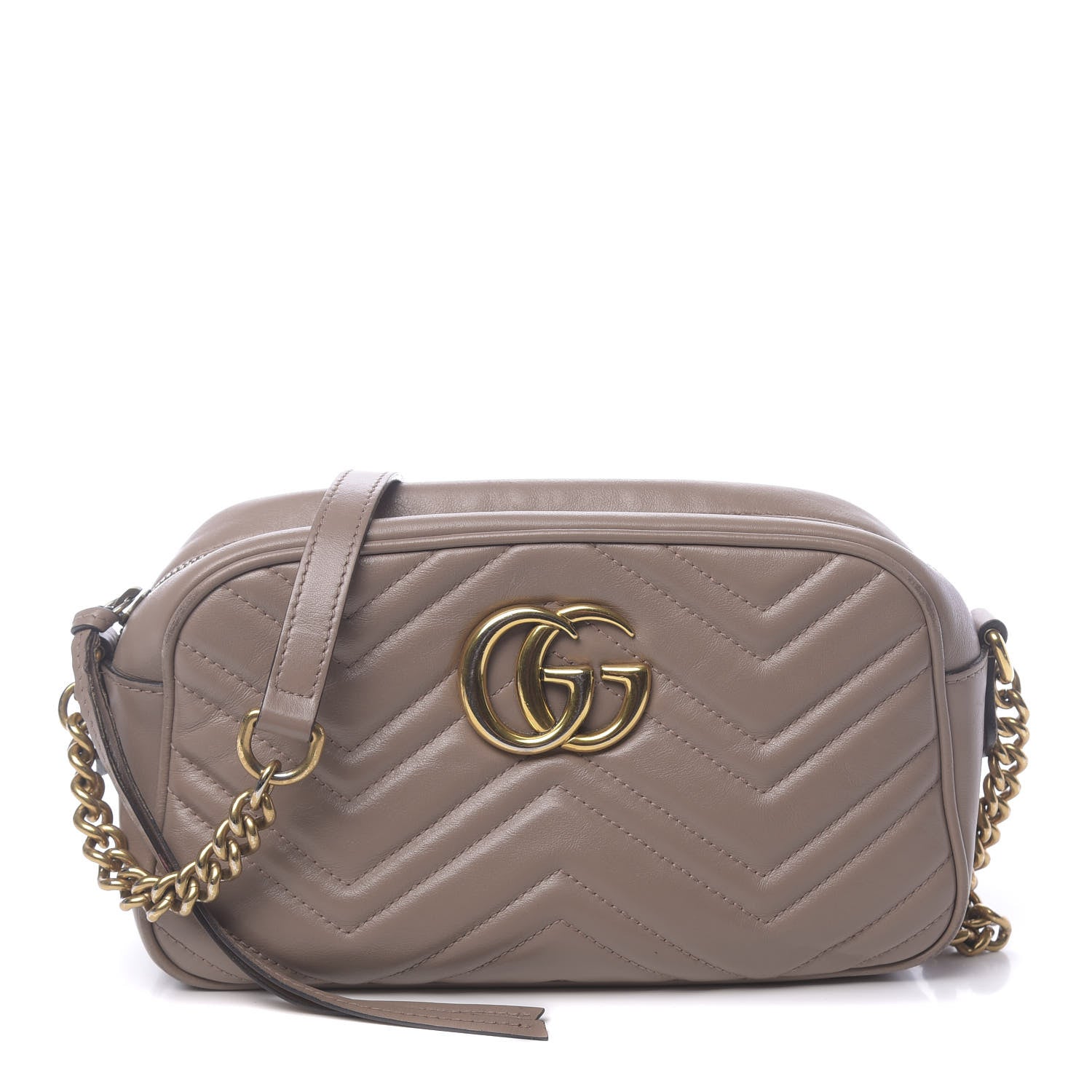 Gucci Calfskin Matelasse Small GG Marmont Chain Shoulder Bag Porcelain Rose 1 of 20