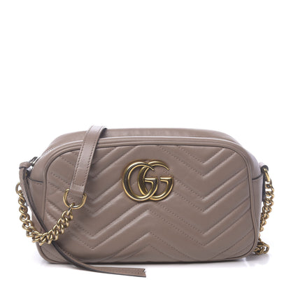 Gucci Calfskin Matelasse Small GG Marmont Chain Shoulder Bag Porcelain Rose 1 of 20