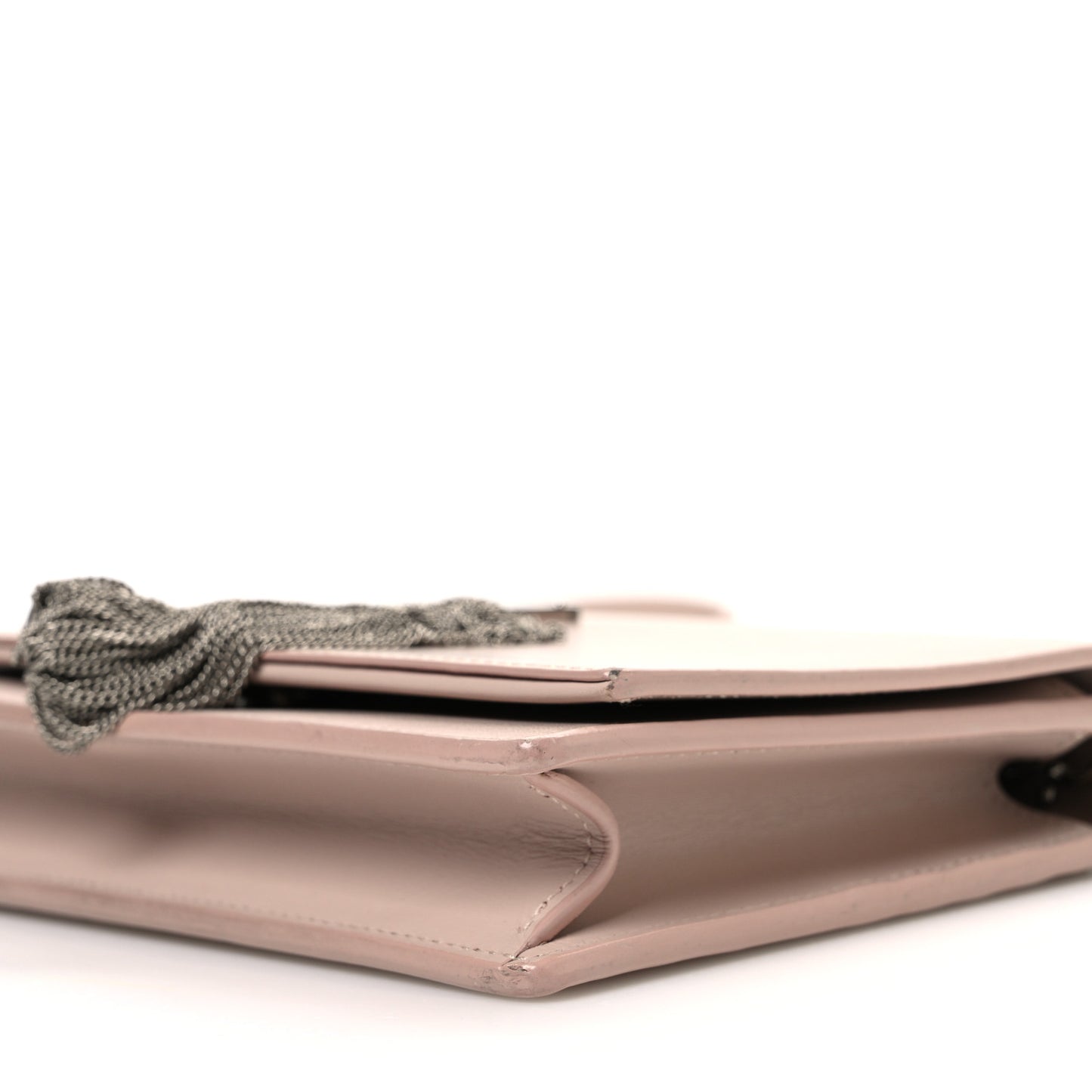 Smooth Calfskin Classic Monogram Kate Tassel Chain Wallet Marble Pink