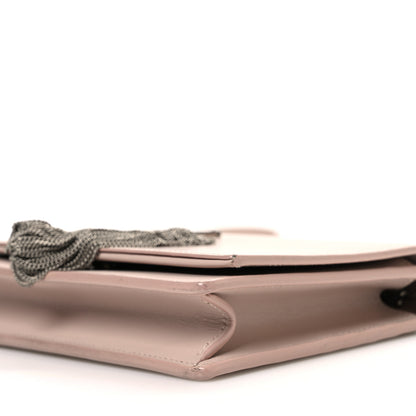 Saint Laurent Smooth Calfskin Classic Monogram Kate Tassel Chain Wallet Marble Pink 9 of 13