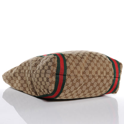 Gucci GG Monogram Medium Web Handle Vertical Tote Red 4 of 7