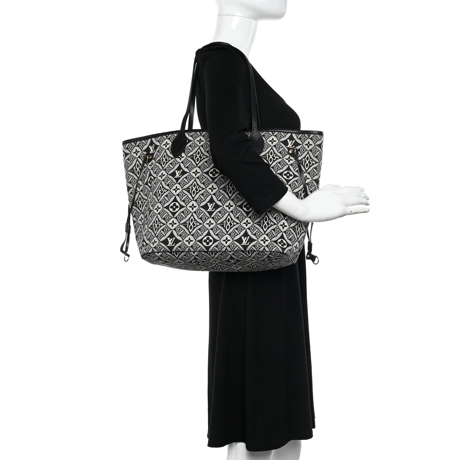 Louis Vuitton Jacquard Since 1854 Neverfull MM Grey 2 of 10