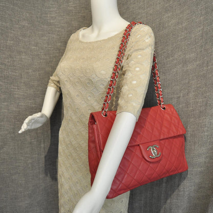 Chanel Washed Caviar Maxi Flap Fuchsia 3 of 10