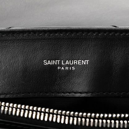Saint Laurent Calfskin Y Quilted Monogram Small Loulou Chain Satchel Black 7 of 12