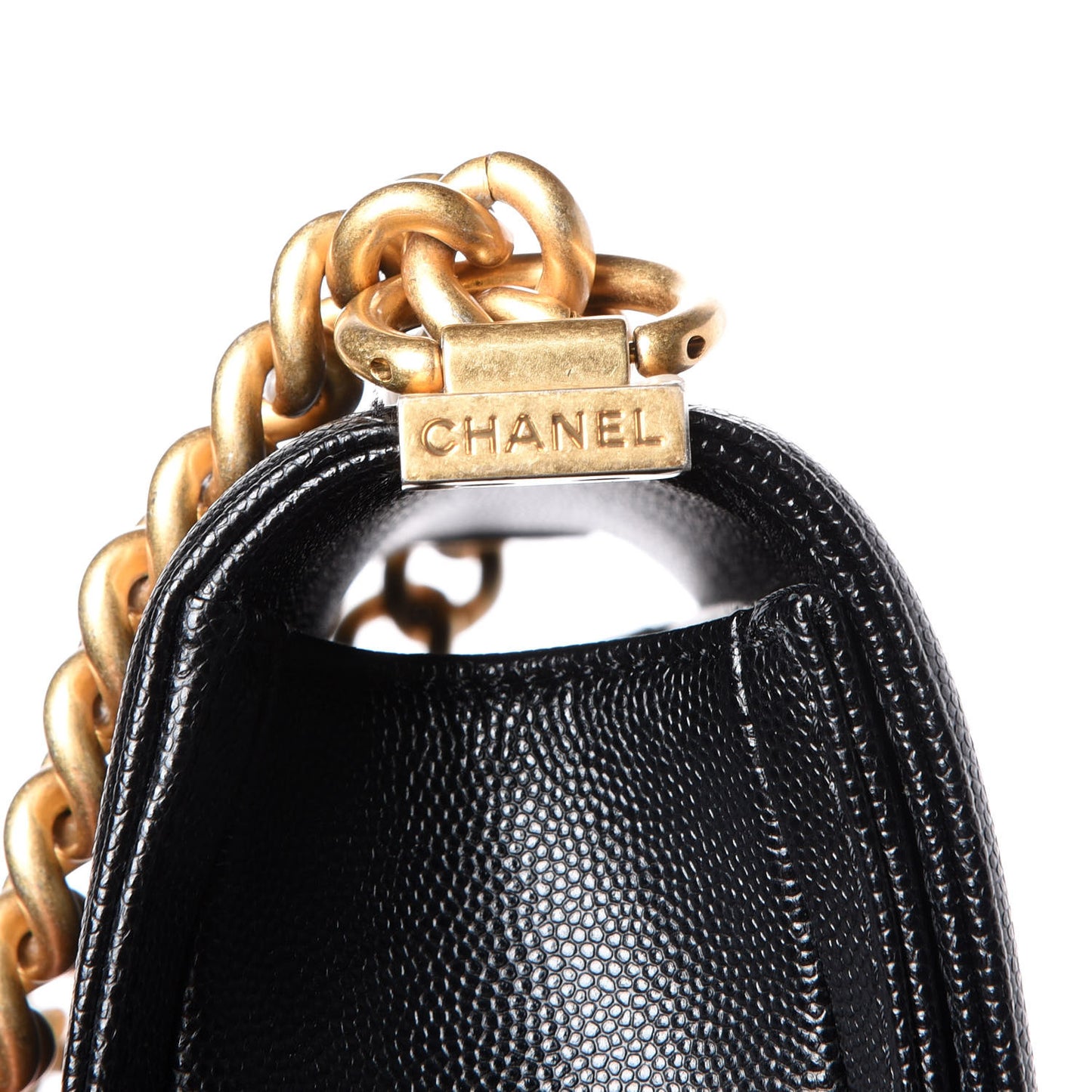 Caviar Quilted Small Boy Flap Black