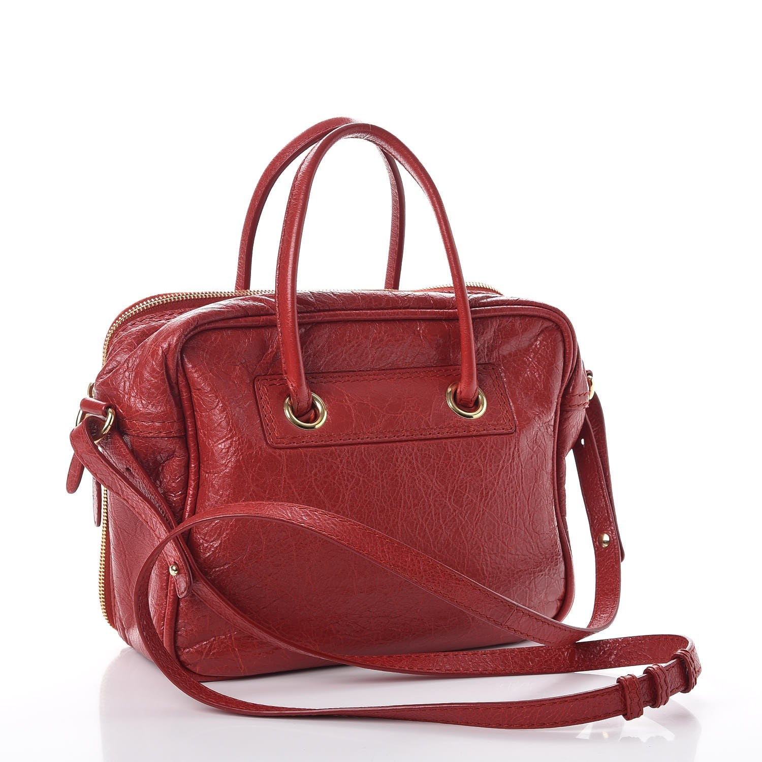Balenciaga Agneau S Blanket Square Tote Rouge Brique 3 of 10