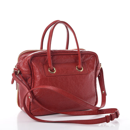 Balenciaga Agneau S Blanket Square Tote Rouge Brique 3 of 10