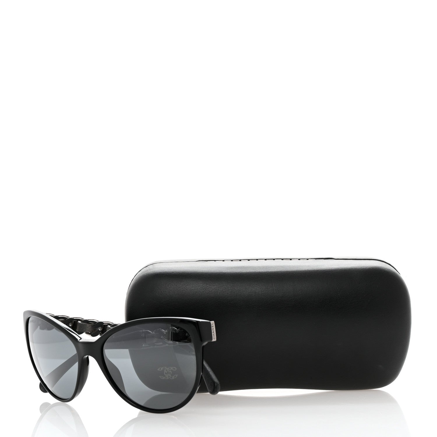 Chanel Cat Eye Chain Polarized Sunglasses 5215-Q Black 13 of 13