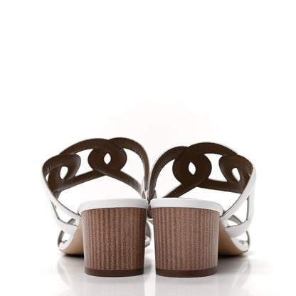 Hermes Nappa Bikini Sandals 39 White 5 of 10
