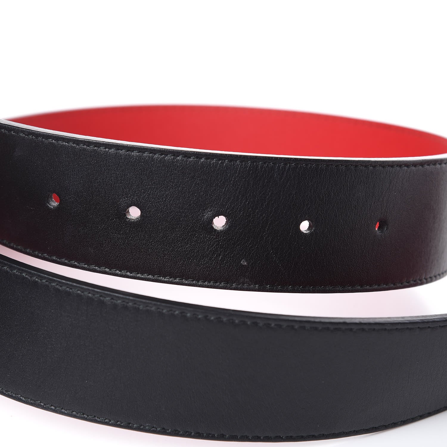 Gucci Calfskin Queen Margaret Bee Belt 80 32 Red 5 of 8