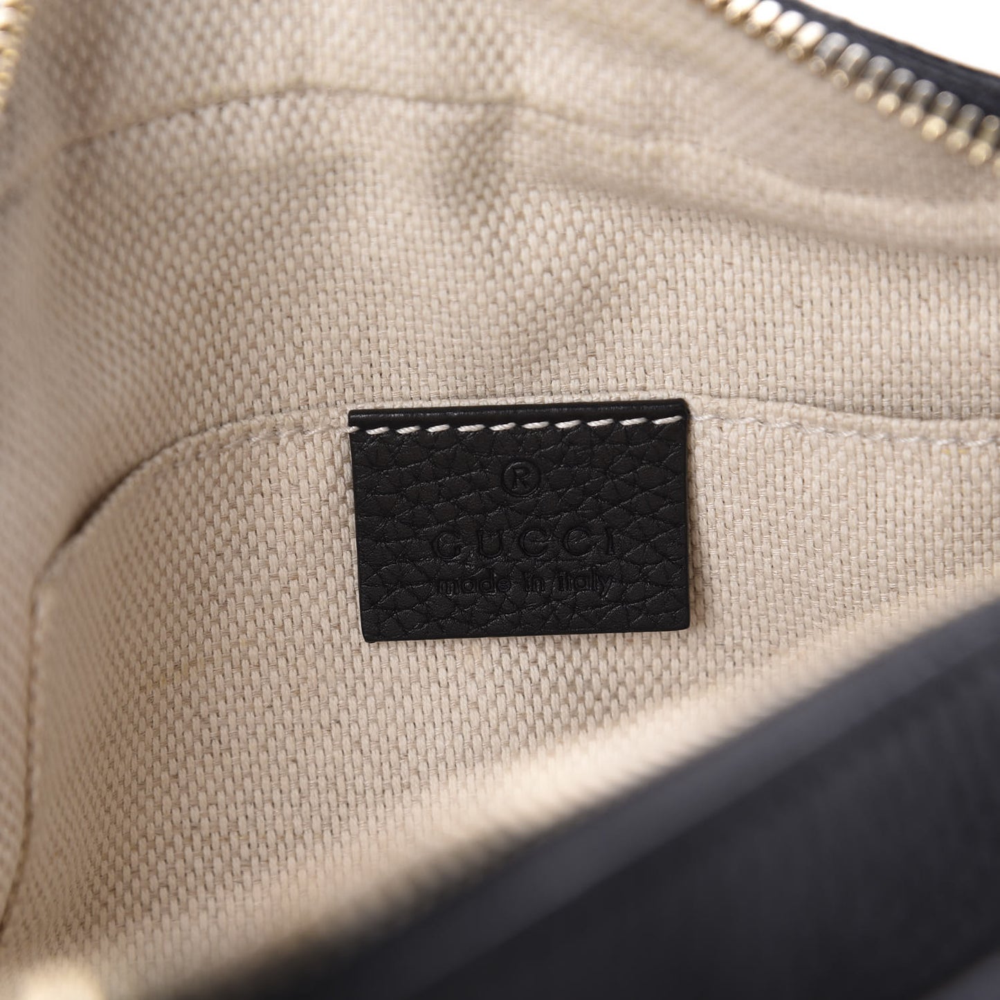 Pebbled Calfskin Small Soho Disco Bag Black