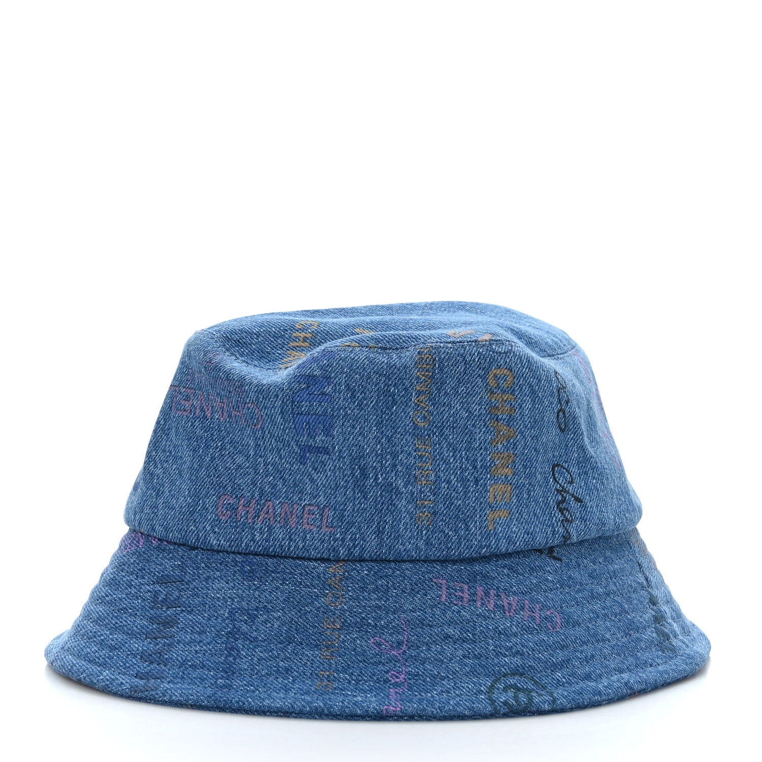 Chanel Denim Mood Cloche Bucket Hat L Blue 4 of 7
