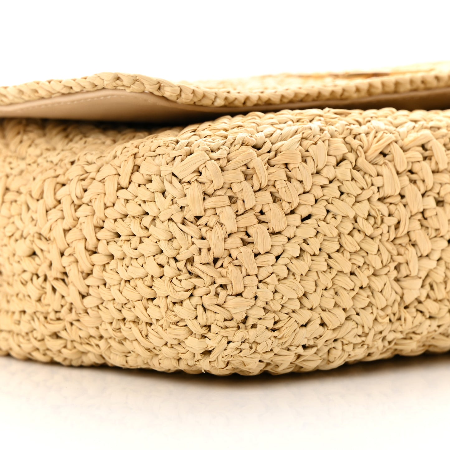 Raffia Monogram Medium Jamie Natural Avorio
