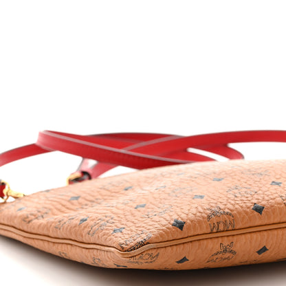 MCM Visetos Original Medium Pouch Cognac Red 8 of 9