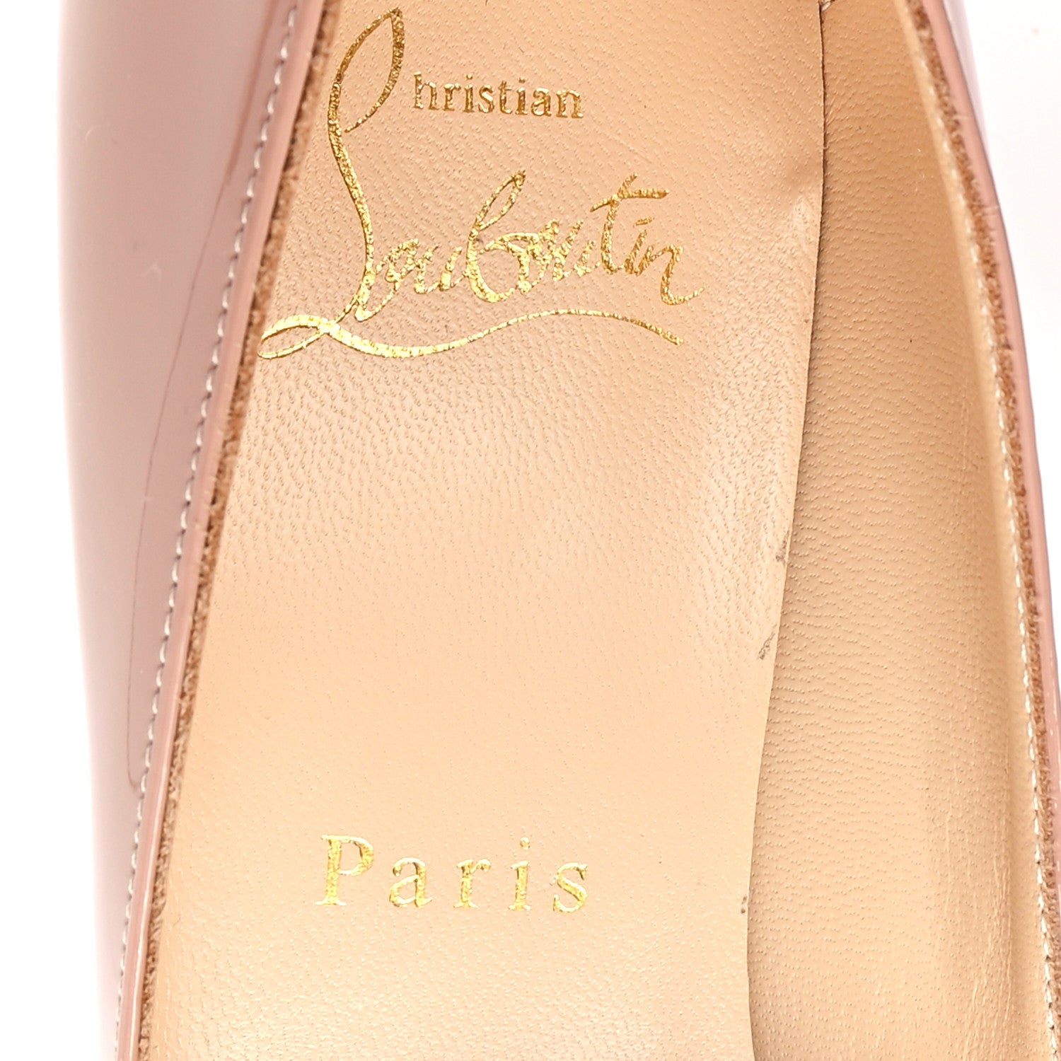 Christian Louboutin Patent Merci Allen 85 Pumps 36.5 Nude 8 of 8