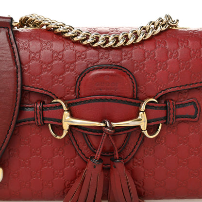 Gucci Soft Microguccissima Mini Emily Chain Shoulder Bag Rosso 8 of 13