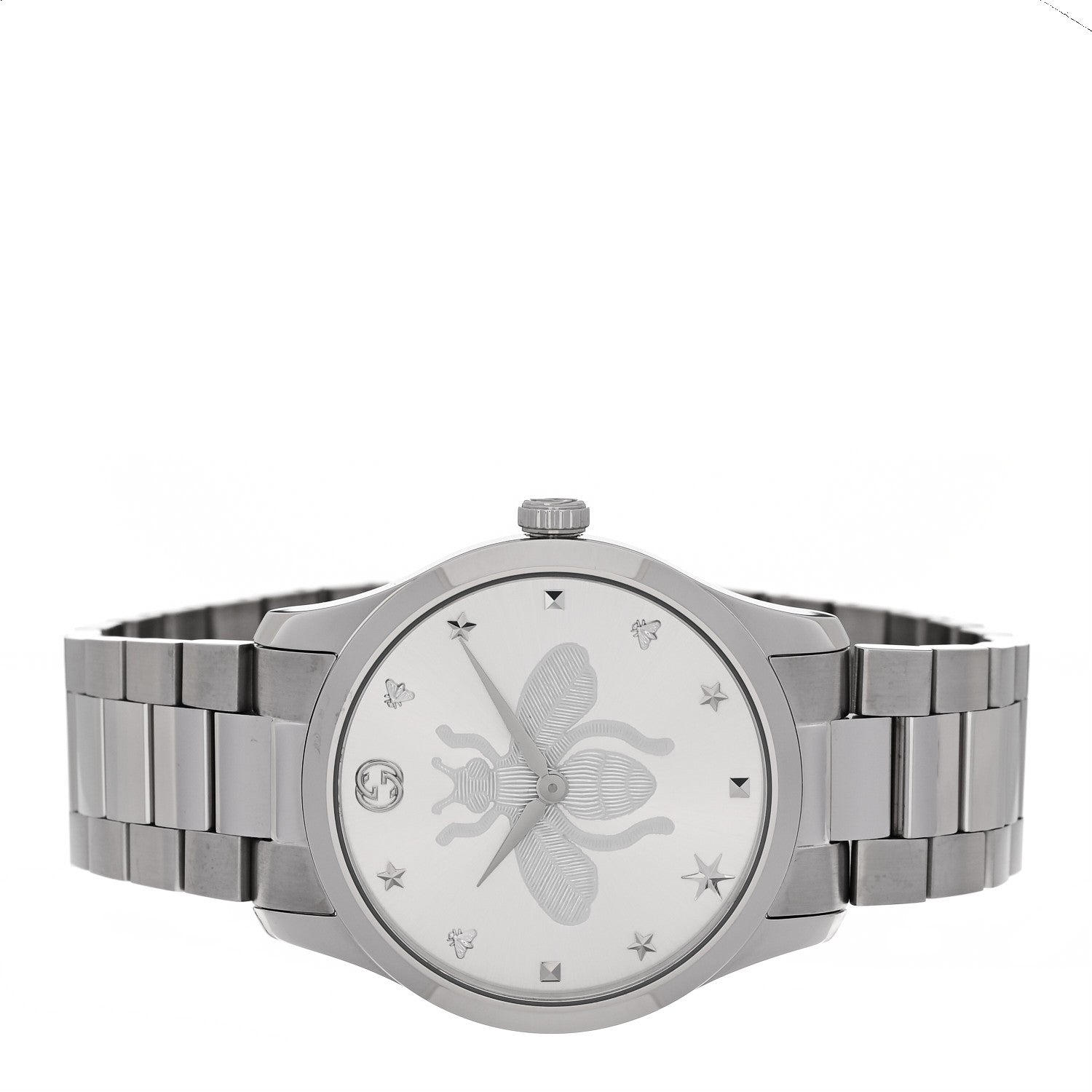 Gucci Stainless Steel 38mm G-Timeless Bee Quartz Watch 2 of 5