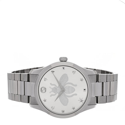 Gucci Stainless Steel 38mm G-Timeless Bee Quartz Watch 2 of 5