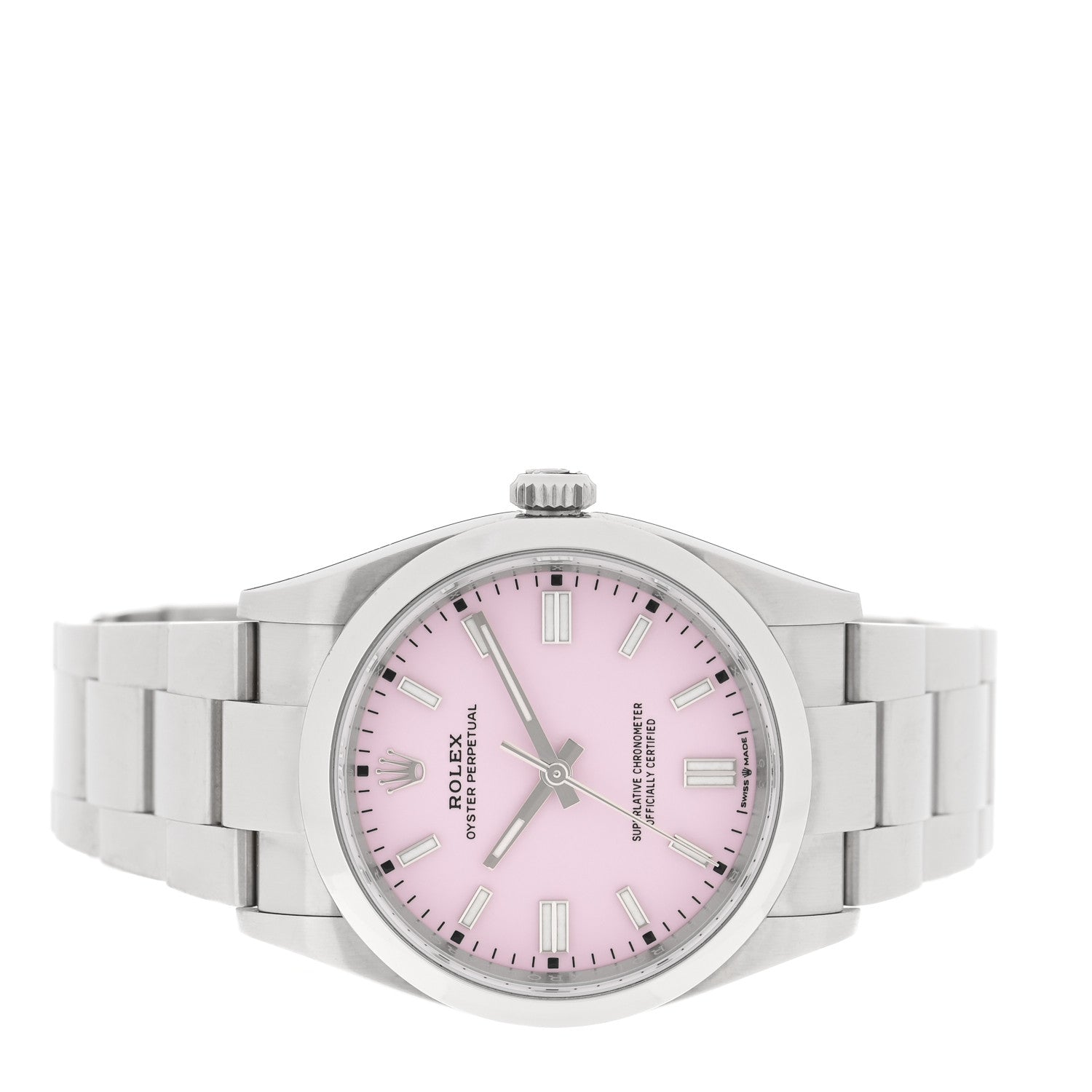 Rolex Stainless Steel 36mm Oyster Perpetual Watch Candy Pink 126000 2 of 5