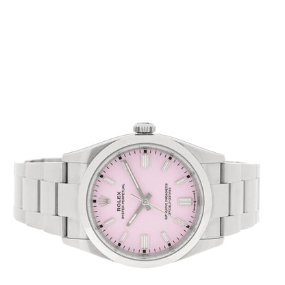 Rolex Stainless Steel 36mm Oyster Perpetual Watch Candy Pink 126000 2 of 5