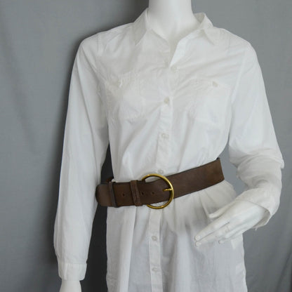 Prada Leather Simple Belt Brown 3 of 6