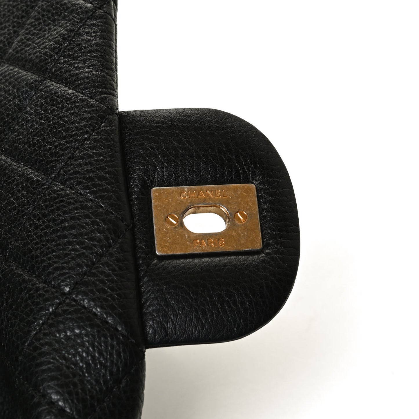 Calfskin Quilted XXL Travel Flap Bag Black