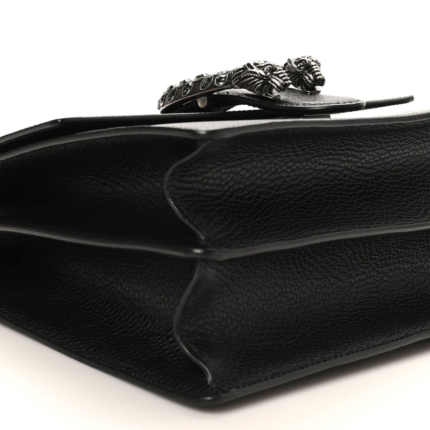 Gucci Dollar Calfskin Crystal Web Medium Dionysus Bamboo Top Handle Bag Black Black Diamond 10 of 11