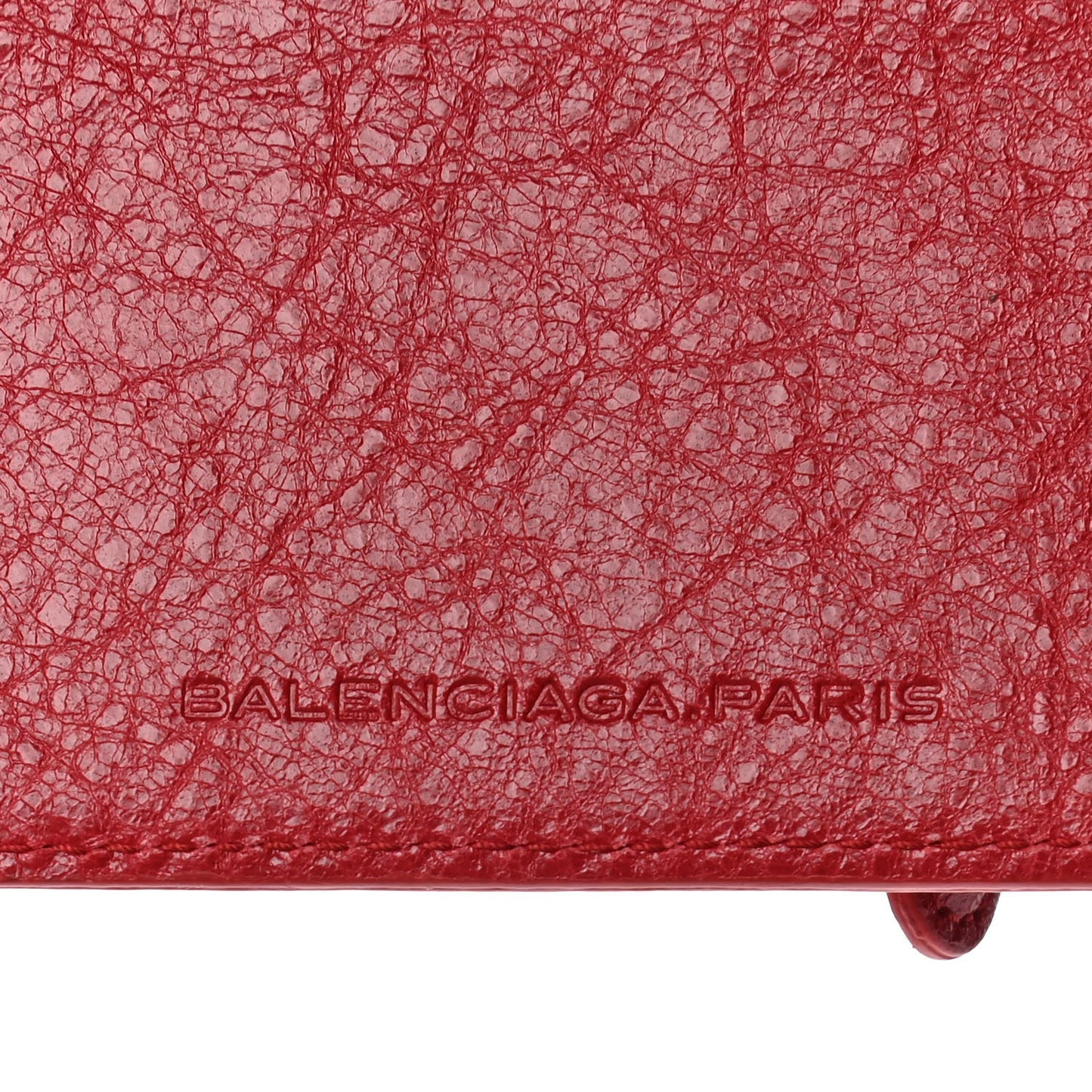 Agneau Giant Gold Hardware Card Case Rouge Sapphire