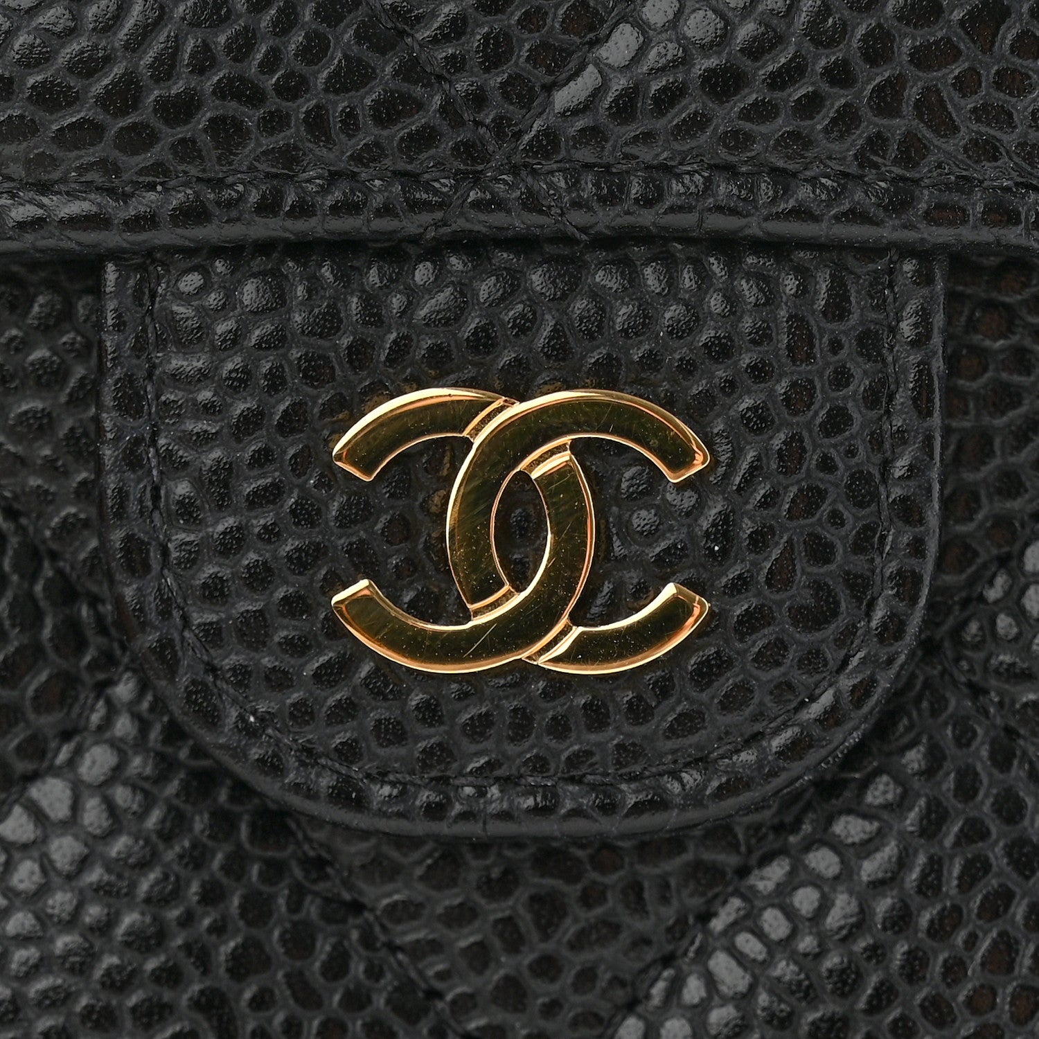 Chanel Caviar Quilted Large Gusset Flap Wallet Black 15 of 16