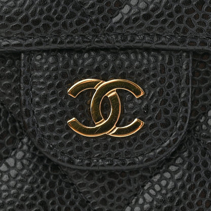 Chanel Caviar Quilted Large Gusset Flap Wallet Black 15 of 16
