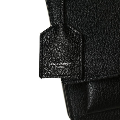 Saint Laurent Grained Calfskin Medium Monogram Sunset Satchel Black 15 of 15