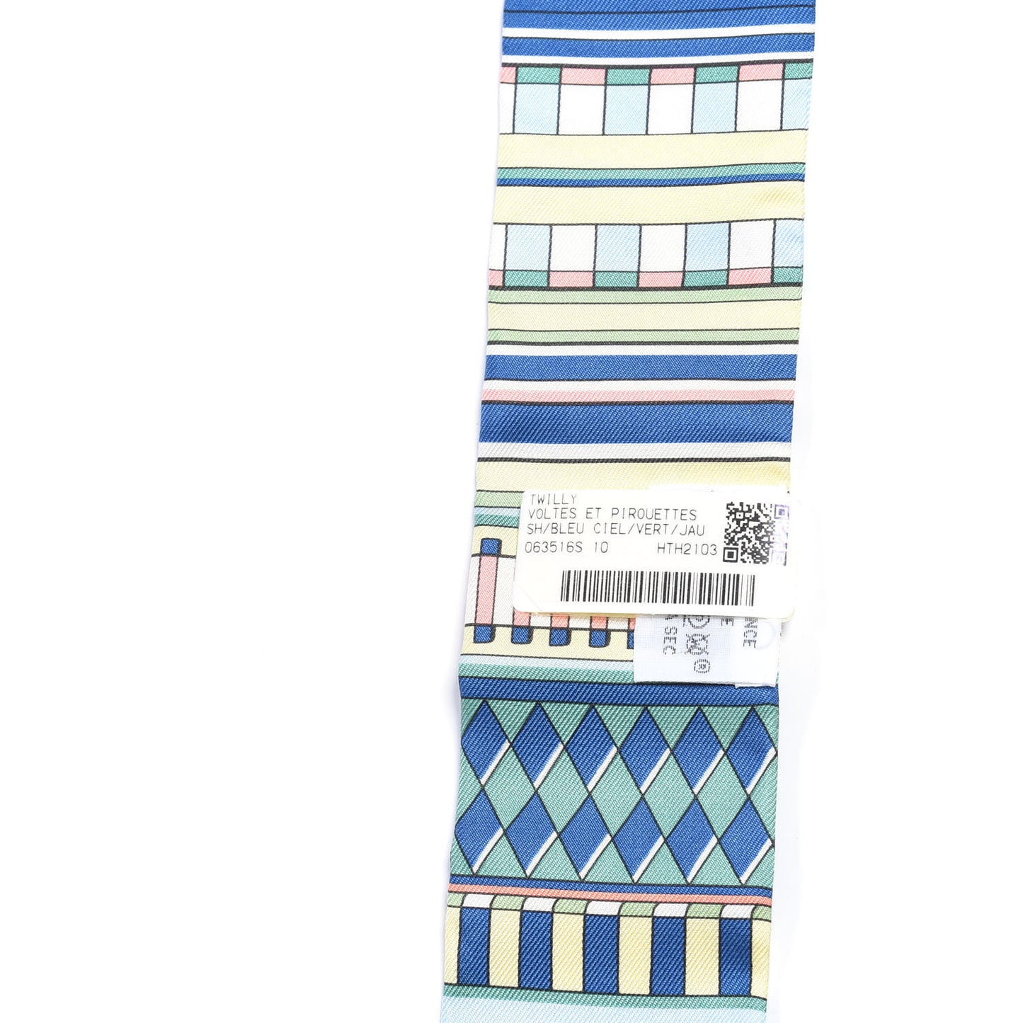 Silk Voltes Et Pirouettes Twilly Bleu Ciel Vert Jaune