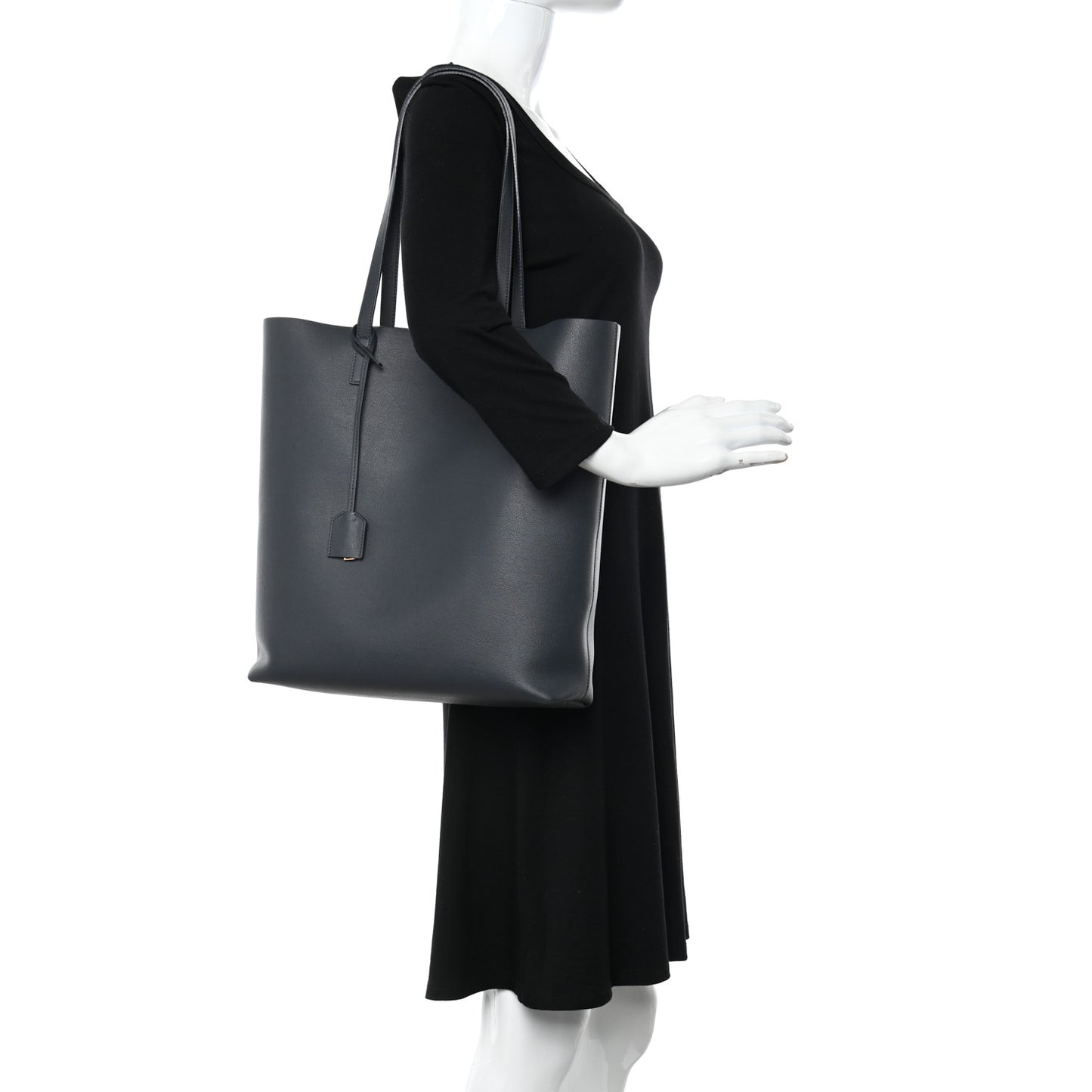 Calfskin Medium Shopping Tote Fog