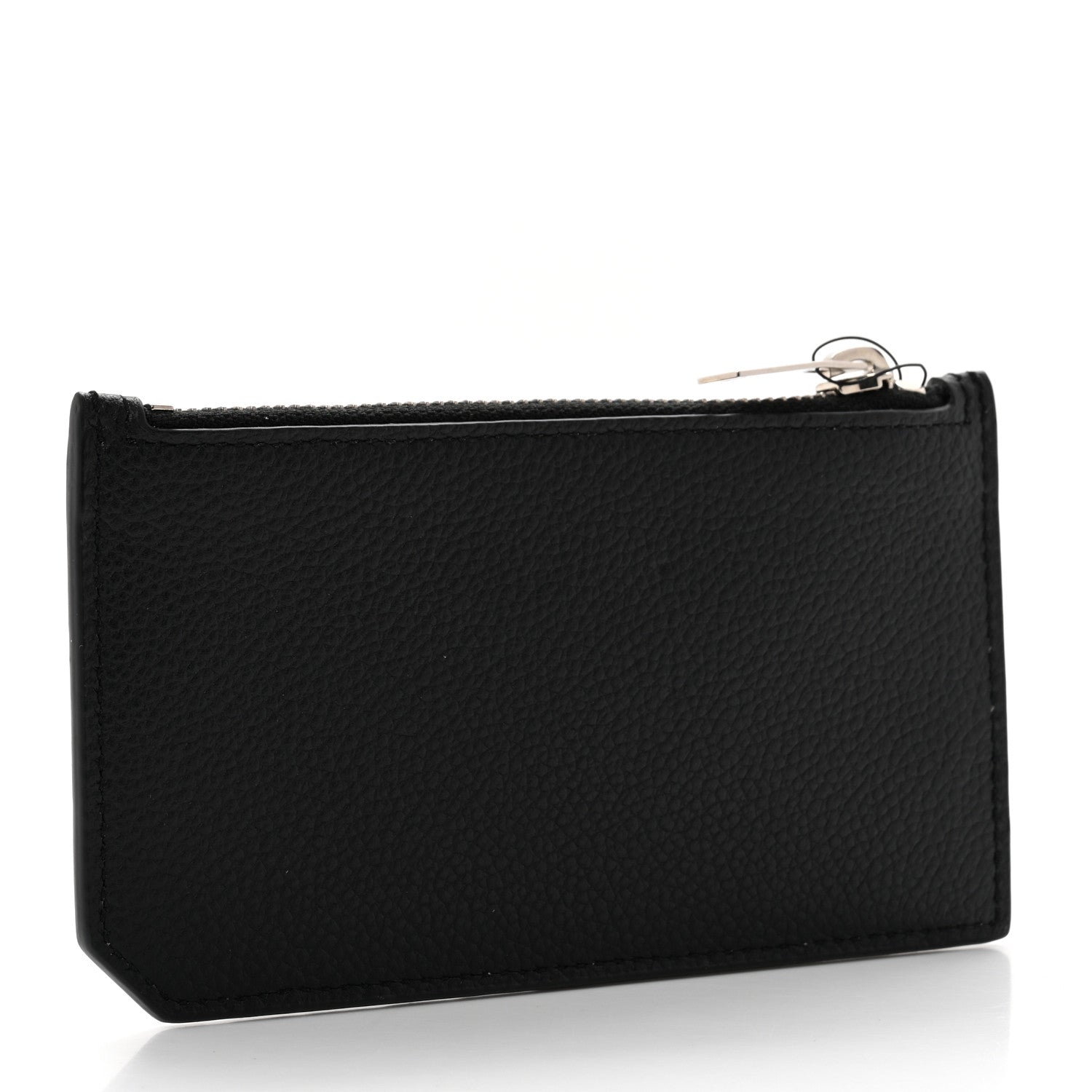 Saint Laurent Grained Calfskin 5 Fragments Zip Pouch Card Holder Black 3 of 8