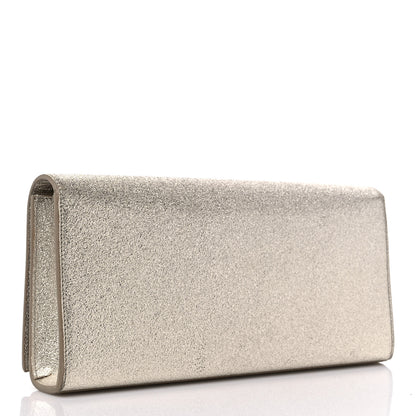 Saint Laurent Metallic Textured Calfskin Classic Monogram Cassandre Clutch Pale Gold 3 of 8