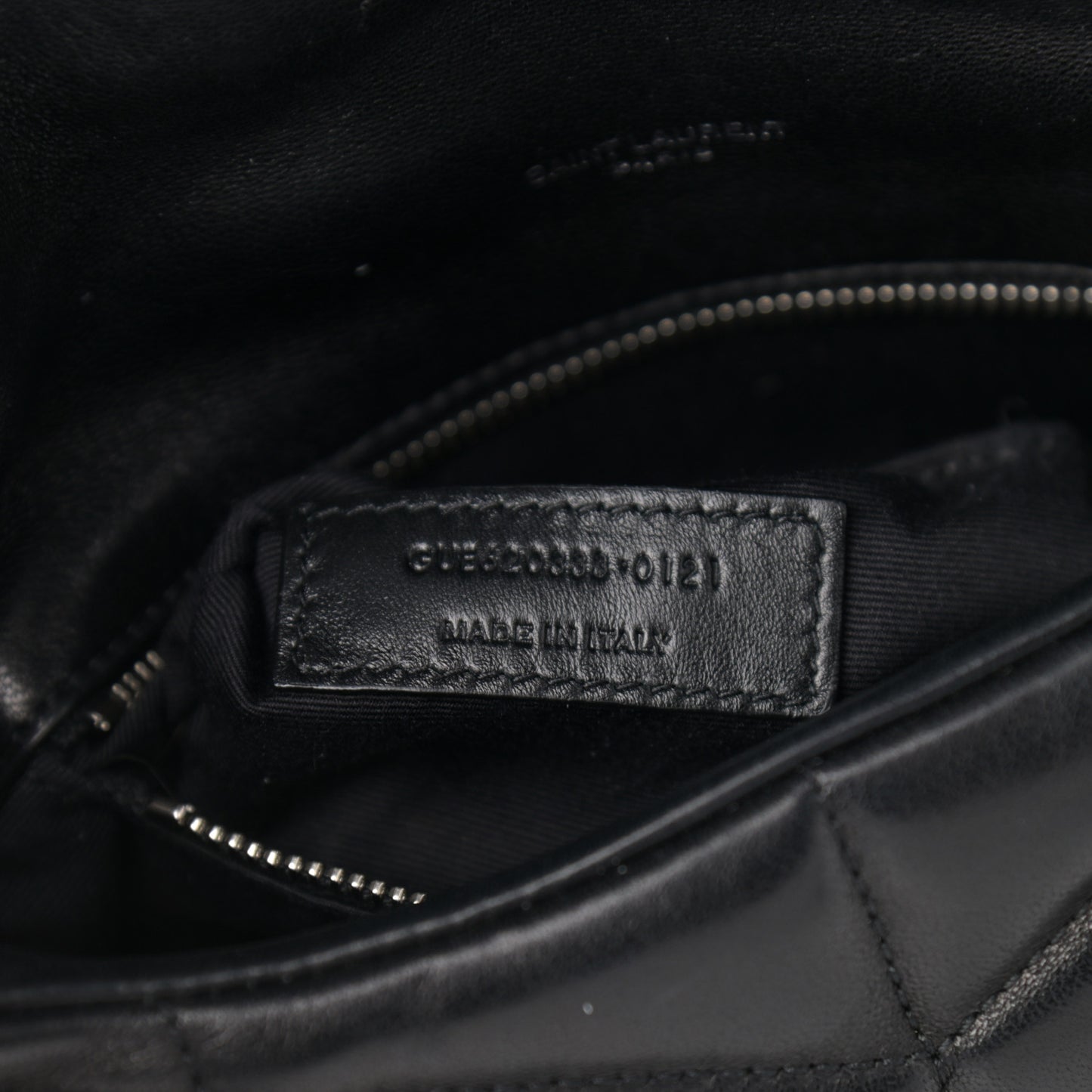 Lambskin Quilted Toy Loulou Puffer Monogram Chain Satchel Black