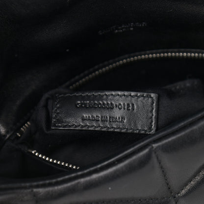 Saint Laurent Lambskin Quilted Toy Loulou Puffer Monogram Chain Satchel Black 7 of 10