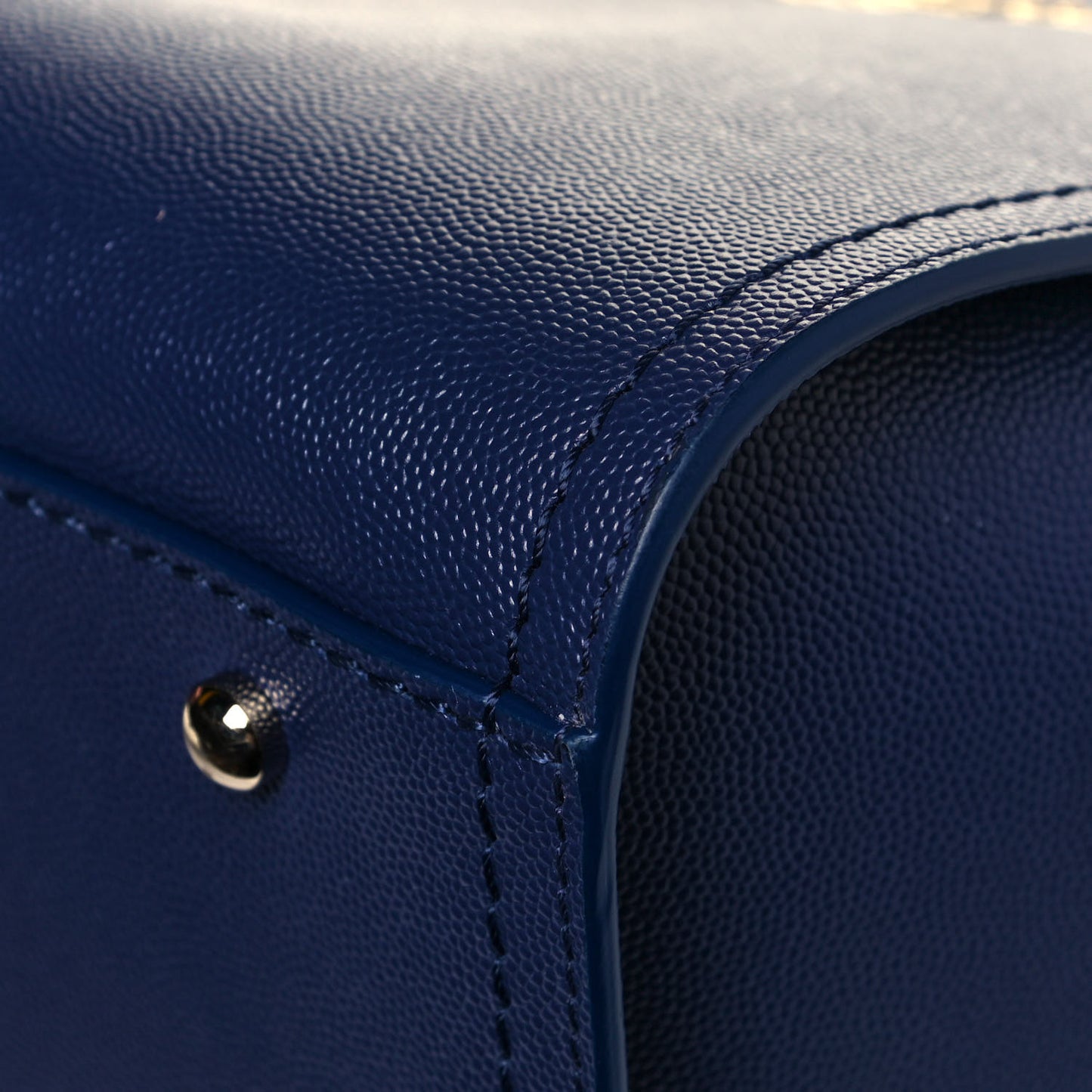 Caviar Small Studded Deauville Tote Navy