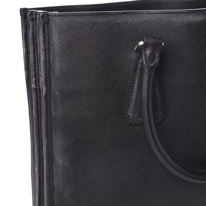 Prada Saffiano Cuir Double Handle Tote Baltico 16 of 22