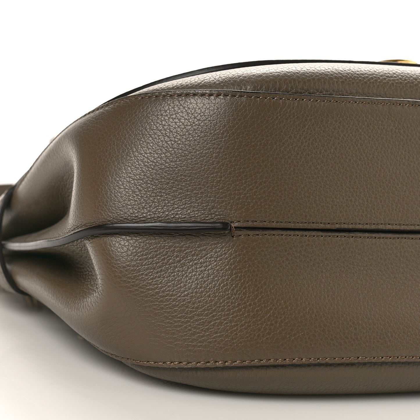 Small Classic Grain Calfskin Amberley Satchel Solid Grey