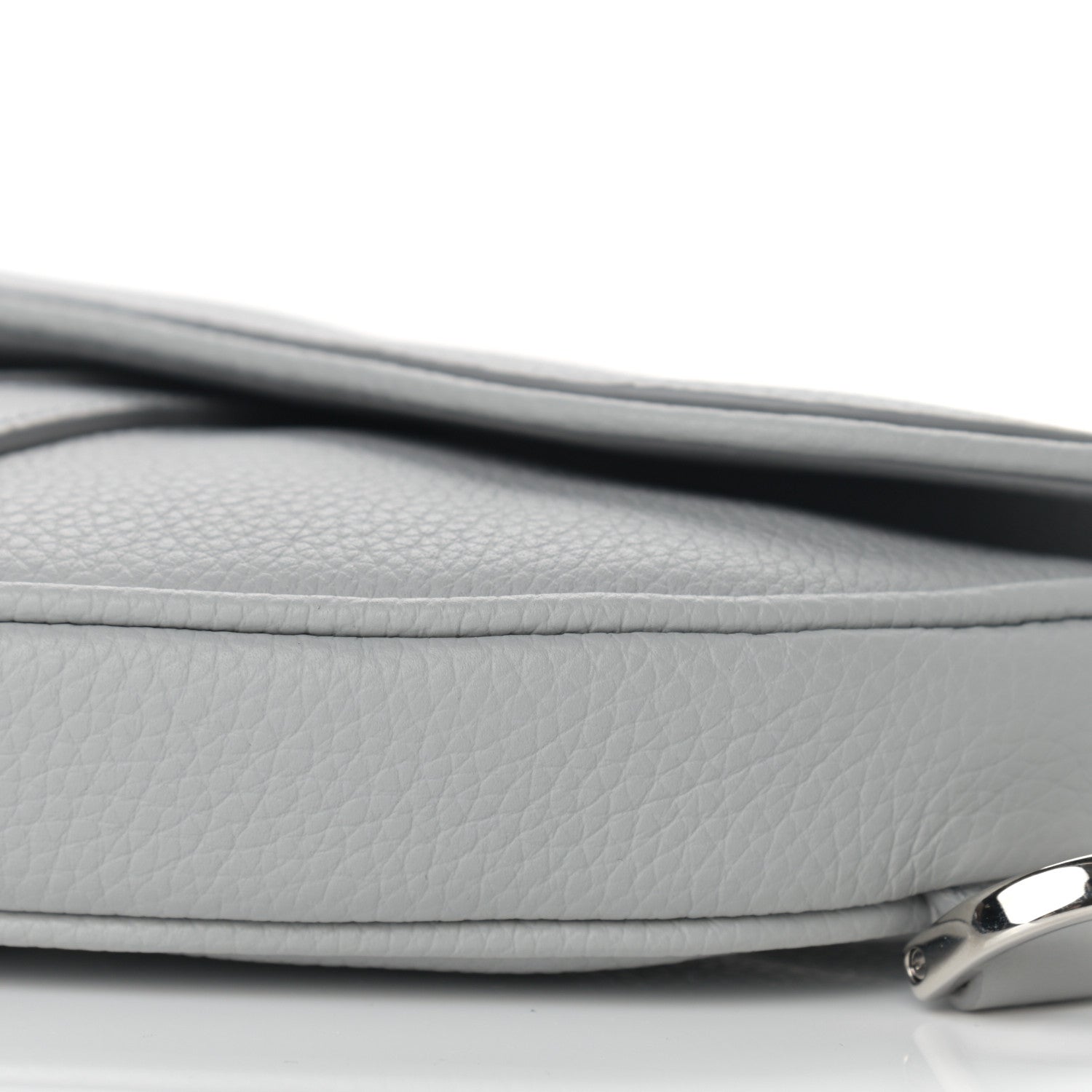 Christian Dior Grained Calfskin Mens Mini Saddle Bag Gray 9 of 9