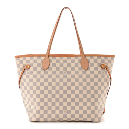 Louis Vuitton Damier Azur Neo Neverfull MM Rose Ballerine 1 of 9