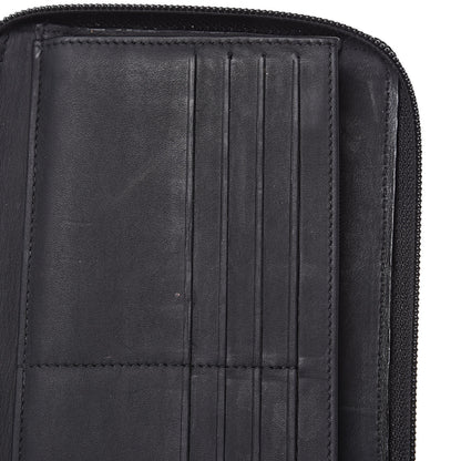 Chanel Calfskin Quilted Large Zip Around Organizer Wallet Black 12 of 14