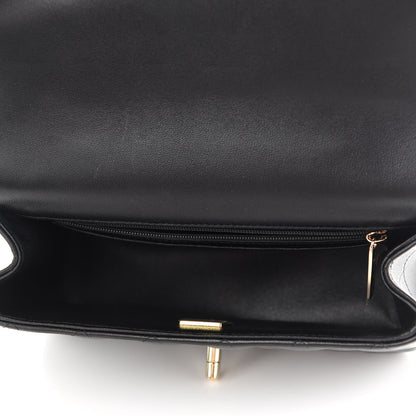 Chanel Lambskin Quilted Mini Top Handle Rectangular Flap Black 5 of 9