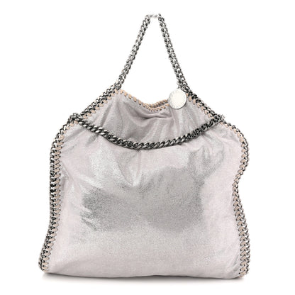 Stella McCartney Metallic Shaggy Deer Small Falabella Tote Silver 1 of 9