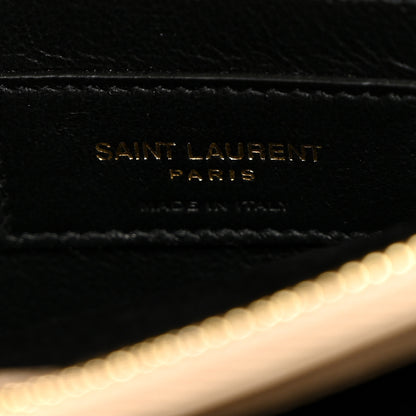 Saint Laurent Sheepskin Matelasse Chevron Monogram Medium College Bag Dark Beige 7 of 10